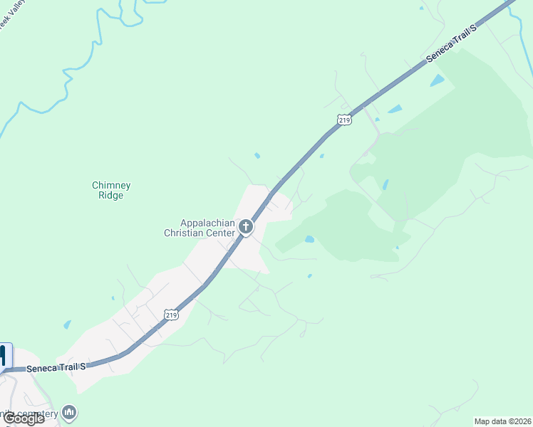 map of restaurants, bars, coffee shops, grocery stores, and more near 2940 Seneca Trail South in Peterstown