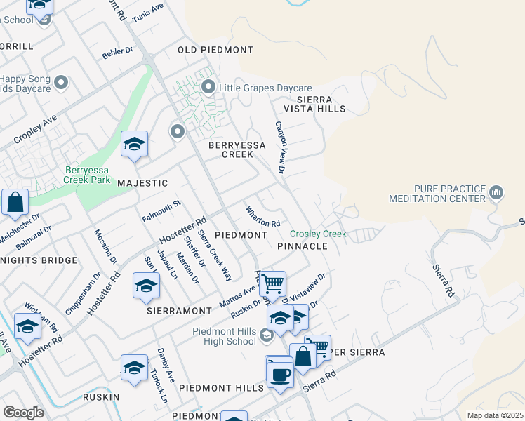 map of restaurants, bars, coffee shops, grocery stores, and more near 1597 Hemmingway Road in San Jose