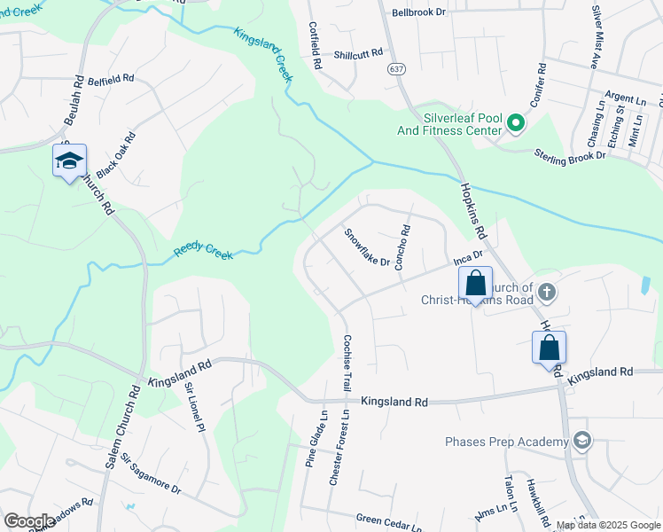 map of restaurants, bars, coffee shops, grocery stores, and more near 8124 Indian Springs Road in Richmond