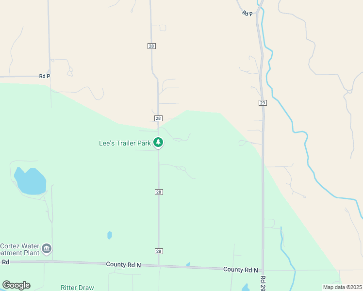 map of restaurants, bars, coffee shops, grocery stores, and more near 13708 Co Road 28 in Dolores