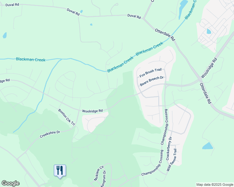 map of restaurants, bars, coffee shops, grocery stores, and more near 17419 Great Falls Circle in Moseley