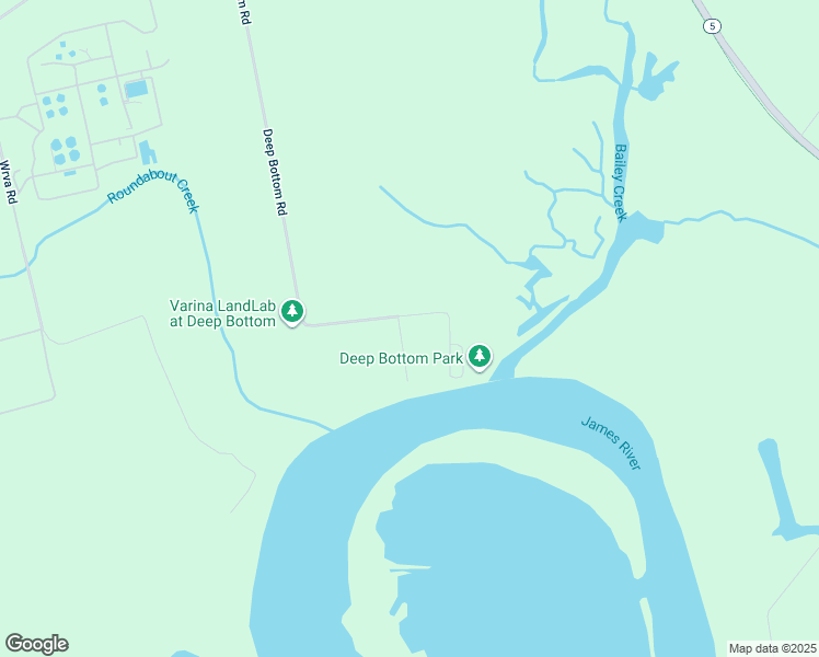 map of restaurants, bars, coffee shops, grocery stores, and more near 9400 Deep Bottom Road in Richmond