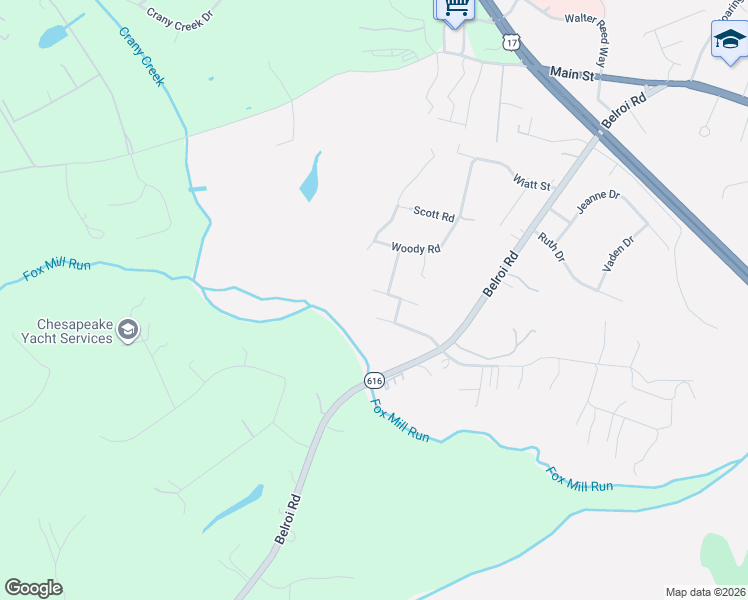 map of restaurants, bars, coffee shops, grocery stores, and more near 5931 Erin Leigh Drive in Gloucester