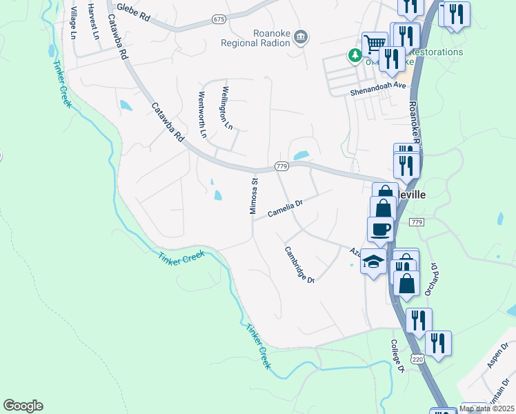 map of restaurants, bars, coffee shops, grocery stores, and more near 121 Mimosa Street in Daleville
