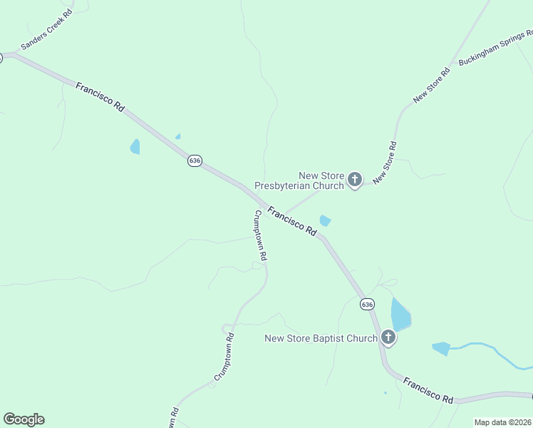 map of restaurants, bars, coffee shops, grocery stores, and more near Francisco Road in Farmville