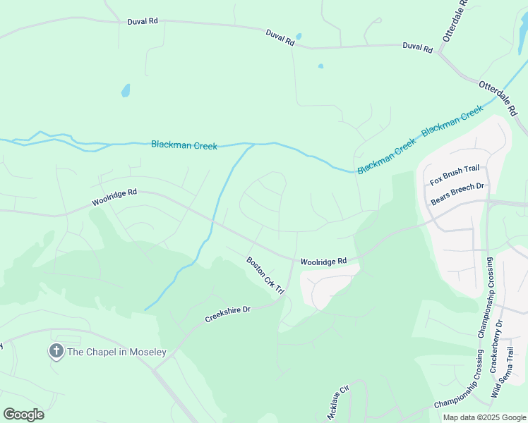 map of restaurants, bars, coffee shops, grocery stores, and more near 6443 Richwood Trail in Moseley