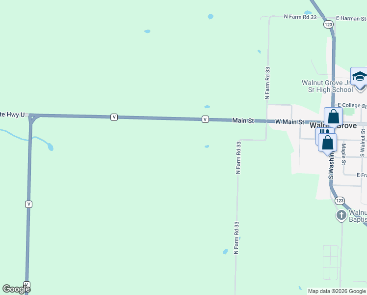 map of restaurants, bars, coffee shops, grocery stores, and more near in Walnut Grove