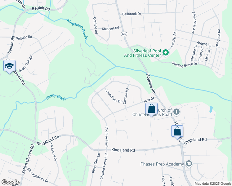 map of restaurants, bars, coffee shops, grocery stores, and more near 4507 Nambe Circle in Richmond