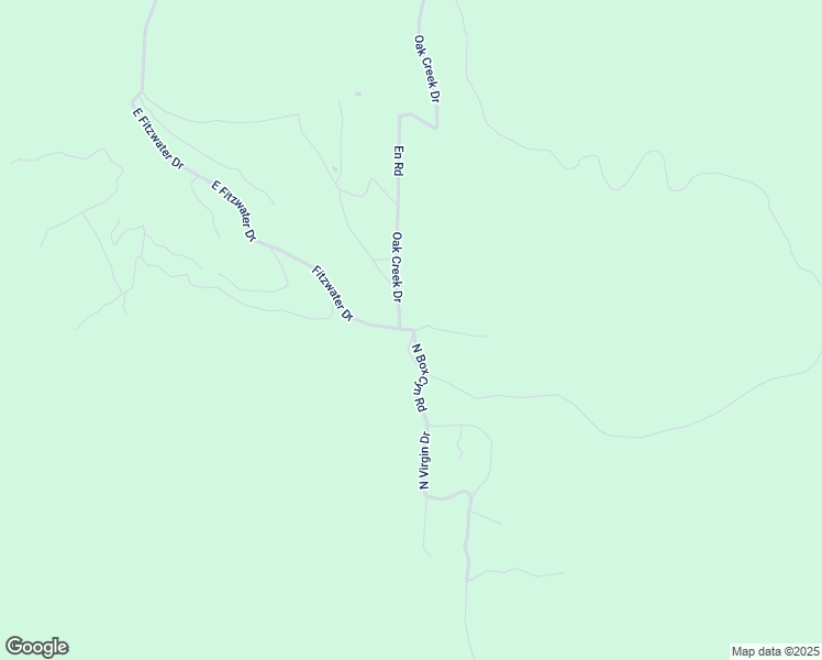 map of restaurants, bars, coffee shops, grocery stores, and more near Oak Creek Drive in Springdale