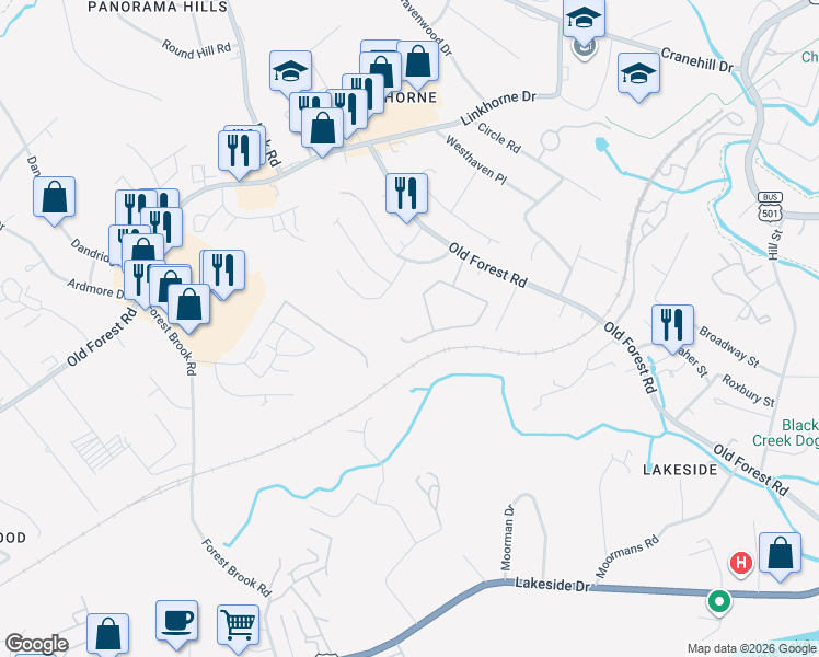 map of restaurants, bars, coffee shops, grocery stores, and more near 100 Red Maple Court in Lynchburg