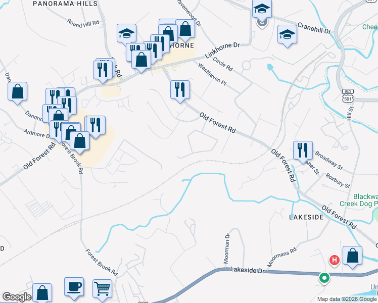 map of restaurants, bars, coffee shops, grocery stores, and more near 100 Red Maple Court in Lynchburg