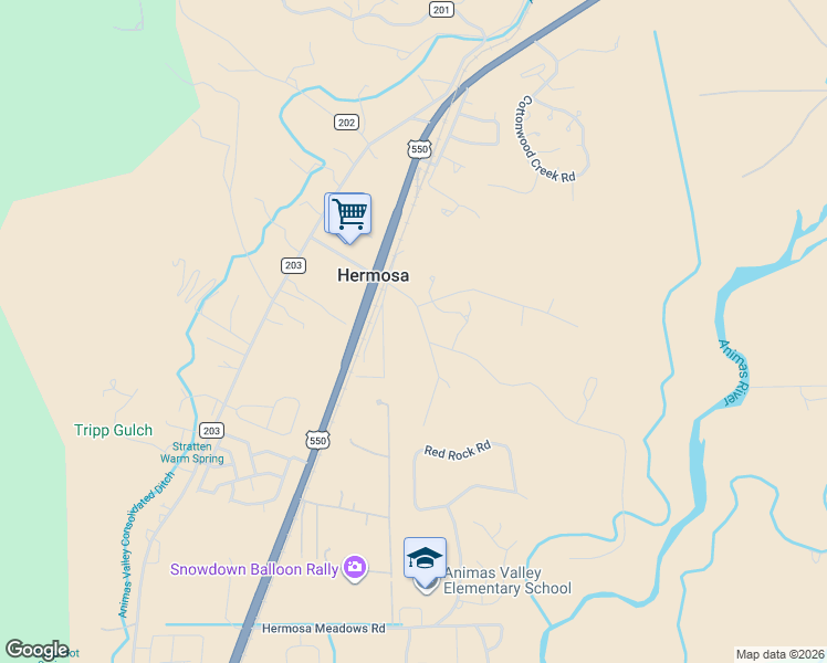 map of restaurants, bars, coffee shops, grocery stores, and more near 200 Animosa Drive in Durango