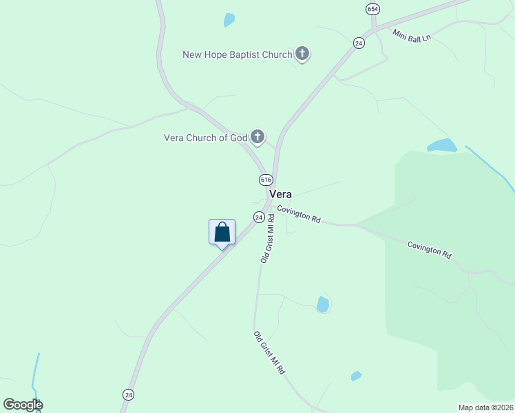 map of restaurants, bars, coffee shops, grocery stores, and more near 147 Wildway Road in Appomattox