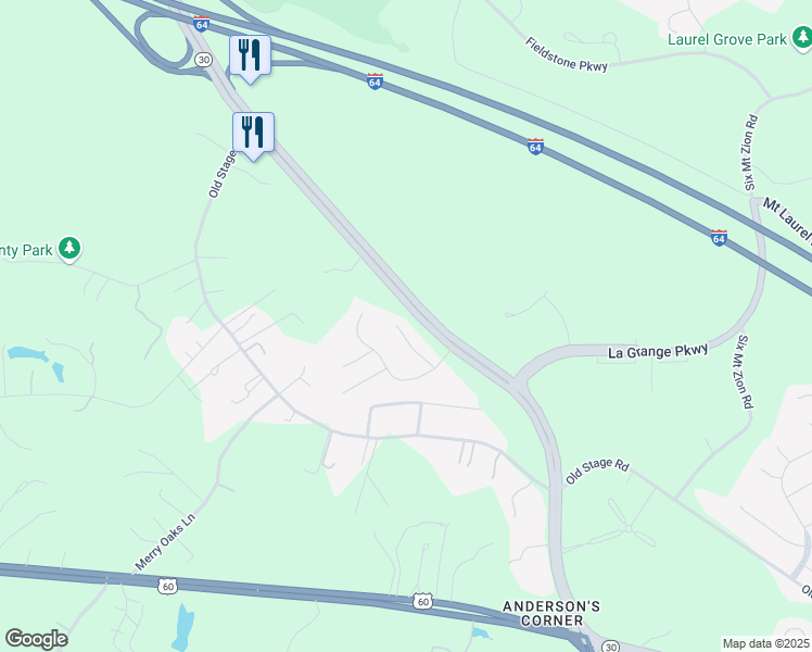 map of restaurants, bars, coffee shops, grocery stores, and more near 3038 Peppers Point in Toano
