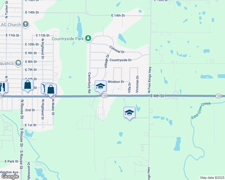 map of restaurants, bars, coffee shops, grocery stores, and more near 1909 East 4th Street in Pittsburg