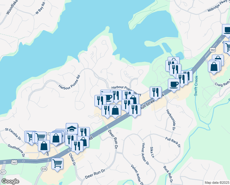 map of restaurants, bars, coffee shops, grocery stores, and more near 13644 Baycraft Terrace in Midlothian