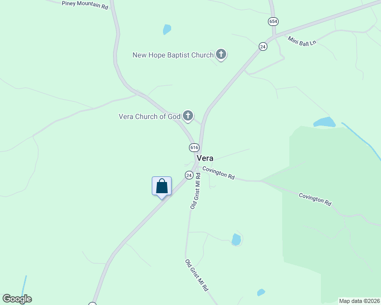 map of restaurants, bars, coffee shops, grocery stores, and more near 147 Wildway Road in Appomattox