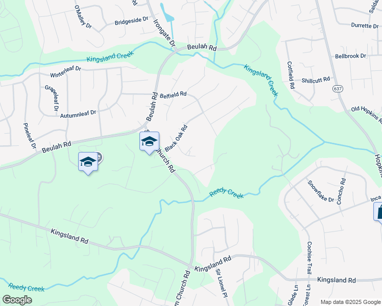 map of restaurants, bars, coffee shops, grocery stores, and more near 4905 Bur Oak Court in Richmond