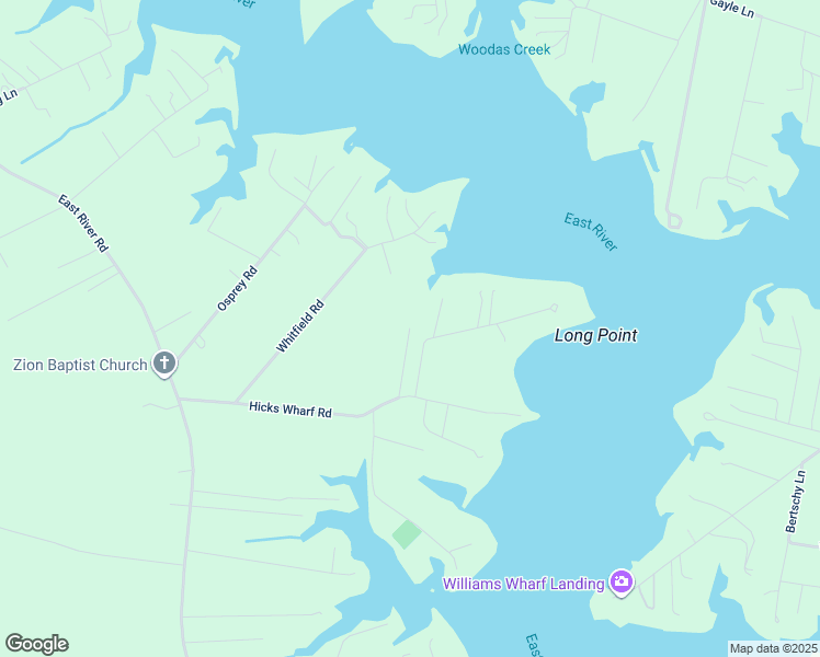 map of restaurants, bars, coffee shops, grocery stores, and more near 485 Hicks Wharf Road in Cardinal