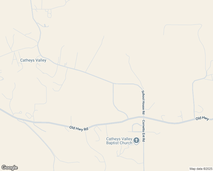 map of restaurants, bars, coffee shops, grocery stores, and more near 4705 School House Road in Catheys Valley