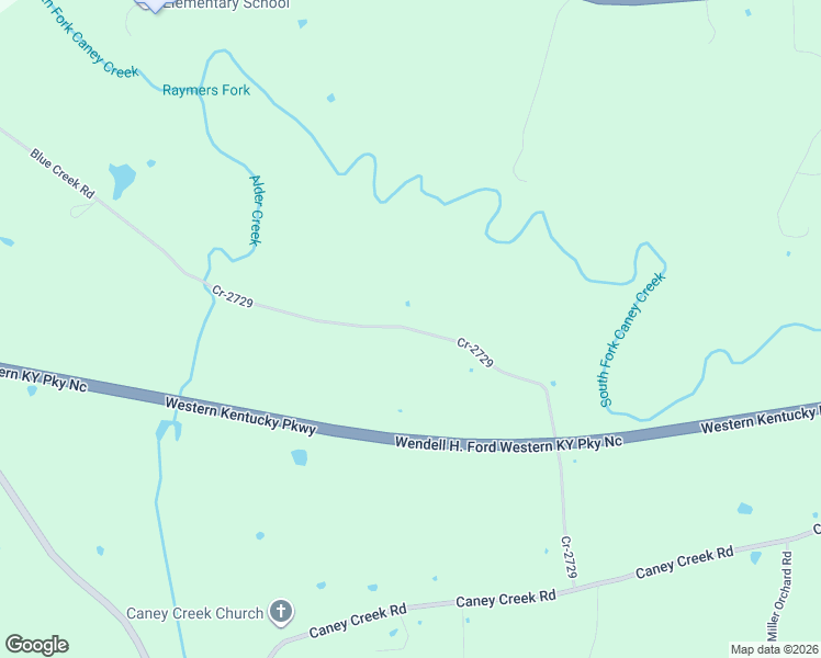 map of restaurants, bars, coffee shops, grocery stores, and more near Cr-2729 in Caneyville