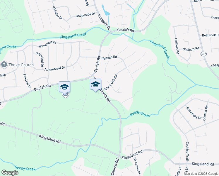 map of restaurants, bars, coffee shops, grocery stores, and more near 7800 Bur Oak Lane in Richmond