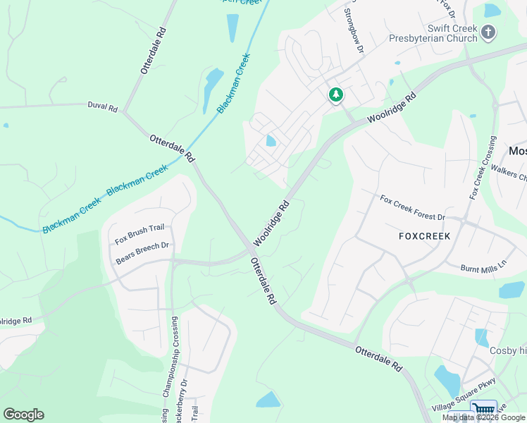 map of restaurants, bars, coffee shops, grocery stores, and more near 6600 Woolridge Road in Moseley