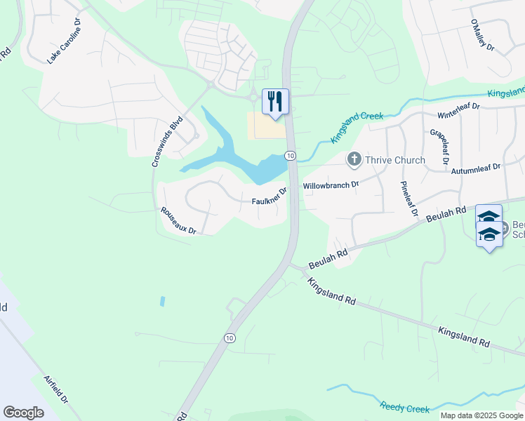 map of restaurants, bars, coffee shops, grocery stores, and more near 7307 Larsen Mews in Richmond