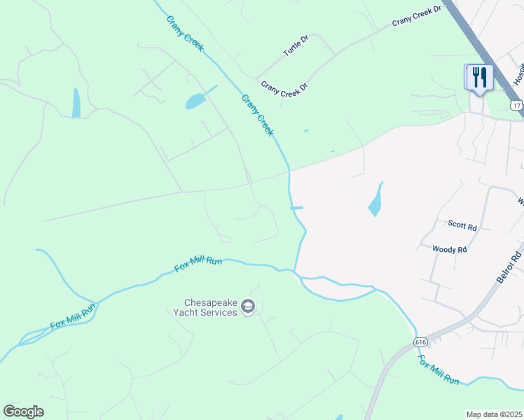 map of restaurants, bars, coffee shops, grocery stores, and more near 7249 Deer Run Drive in Gloucester