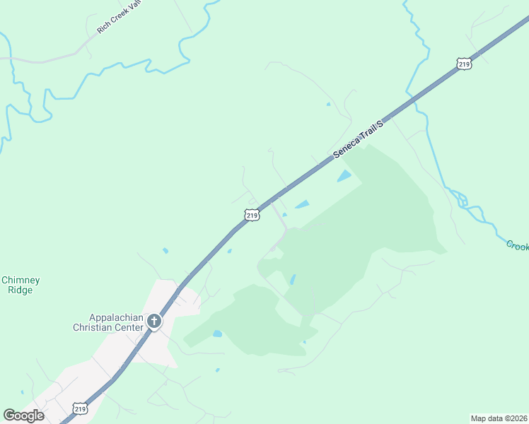 map of restaurants, bars, coffee shops, grocery stores, and more near 3382 Seneca Trail South in Peterstown