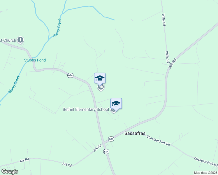 map of restaurants, bars, coffee shops, grocery stores, and more near 2885 Hickory Fork Road in Gloucester Courthouse
