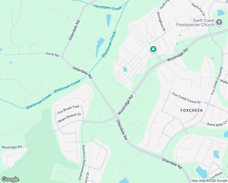 map of restaurants, bars, coffee shops, grocery stores, and more near 6600 Woolridge Road in Moseley
