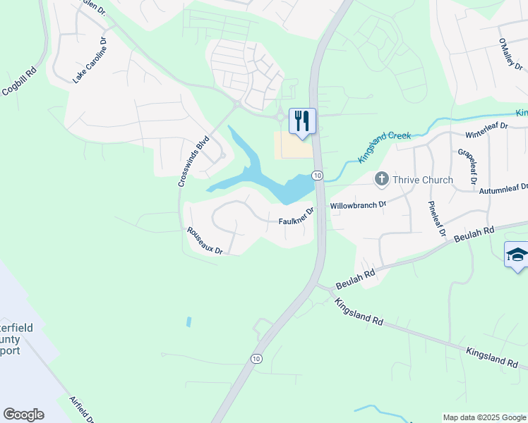 map of restaurants, bars, coffee shops, grocery stores, and more near 7206 Hamner Court in Richmond