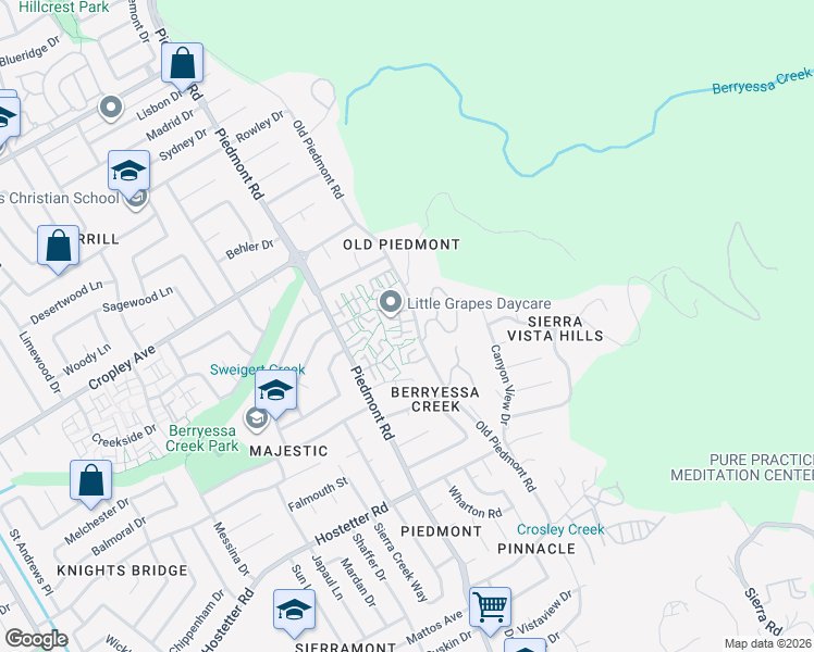 map of restaurants, bars, coffee shops, grocery stores, and more near 1873 Queen Elizabeth Way in San Jose