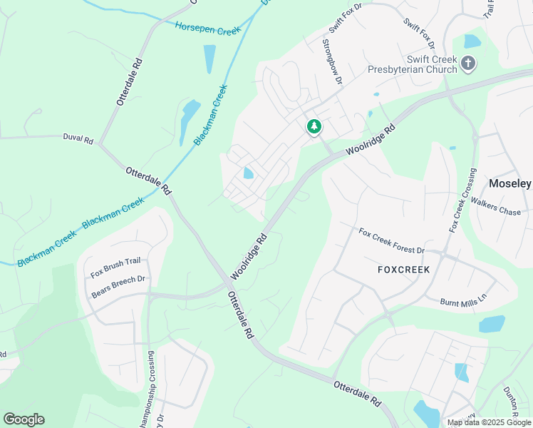 map of restaurants, bars, coffee shops, grocery stores, and more near 6450 Woolridge Rd in Moseley
