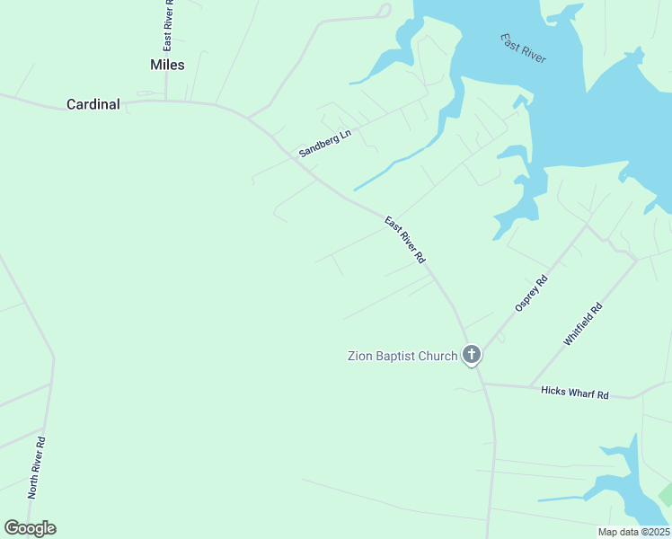 map of restaurants, bars, coffee shops, grocery stores, and more near 179 Careys Lane in Cardinal