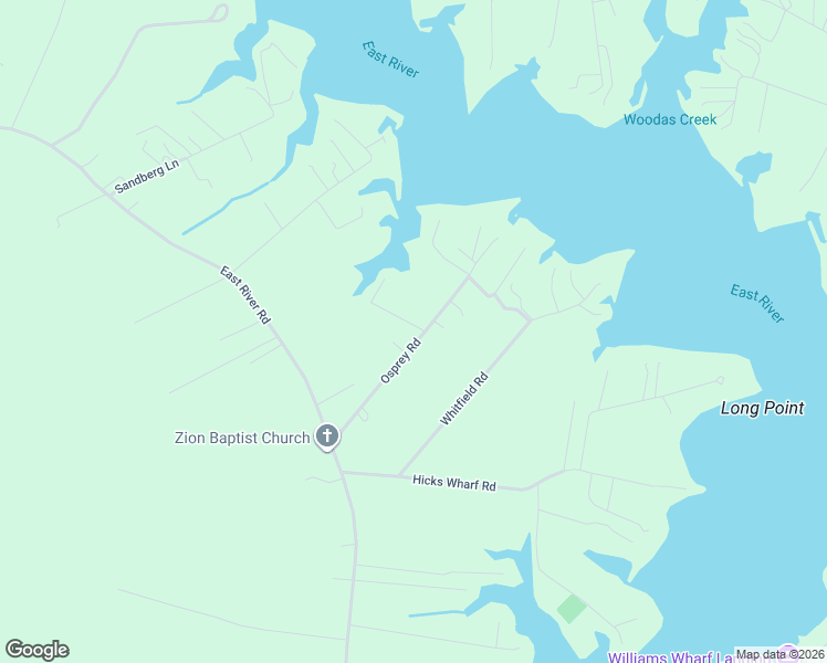 map of restaurants, bars, coffee shops, grocery stores, and more near 2-198 Mary Jay Lane in Cardinal