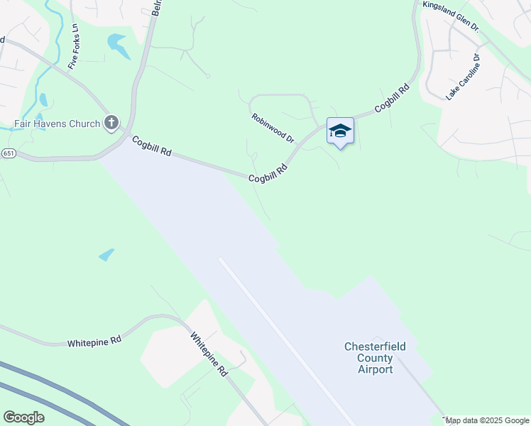 map of restaurants, bars, coffee shops, grocery stores, and more near 6761 Lollys Run in Chesterfield