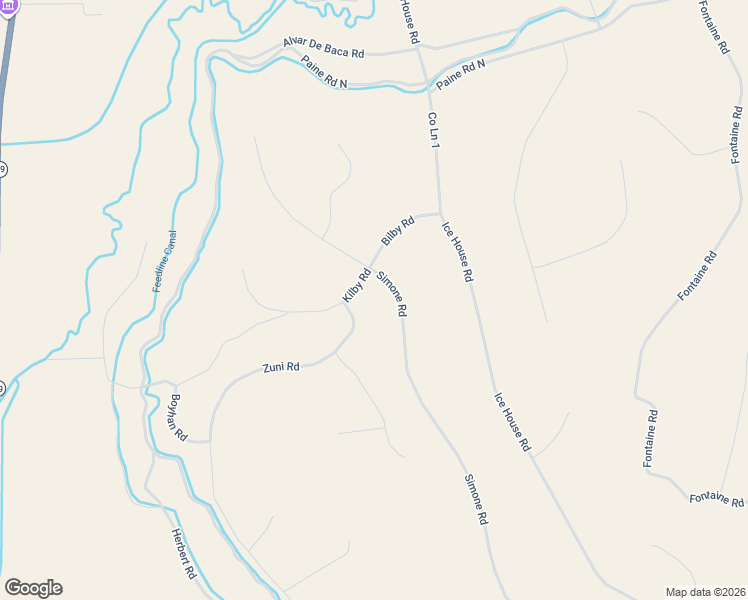 map of restaurants, bars, coffee shops, grocery stores, and more near Simone Road in Blanca