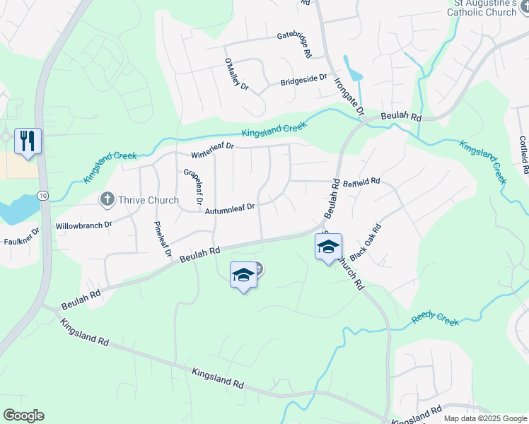 map of restaurants, bars, coffee shops, grocery stores, and more near 7505 Orchardhill Drive in Richmond