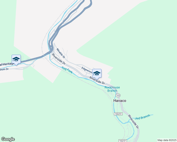 map of restaurants, bars, coffee shops, grocery stores, and more near 462 Edgewood Ave in Welch
