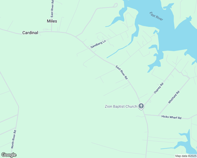 map of restaurants, bars, coffee shops, grocery stores, and more near 179 Careys Lane in Cardinal