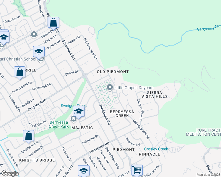 map of restaurants, bars, coffee shops, grocery stores, and more near 1873 Queen Elizabeth Way in San Jose