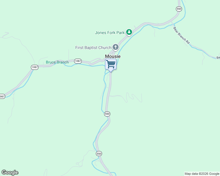map of restaurants, bars, coffee shops, grocery stores, and more near Highway 550 in Knott