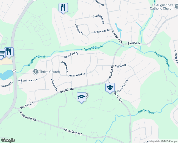 map of restaurants, bars, coffee shops, grocery stores, and more near 7505 Orchardhill Drive in Richmond