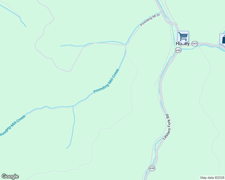 map of restaurants, bars, coffee shops, grocery stores, and more near 1803 Pounding Mill Drive in Hurley