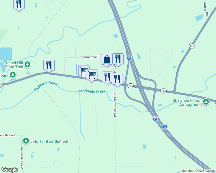 map of restaurants, bars, coffee shops, grocery stores, and more near 48 Old Metropolis Road in Vienna
