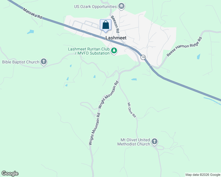 map of restaurants, bars, coffee shops, grocery stores, and more near 3993 Wright Mountain Road in Rock