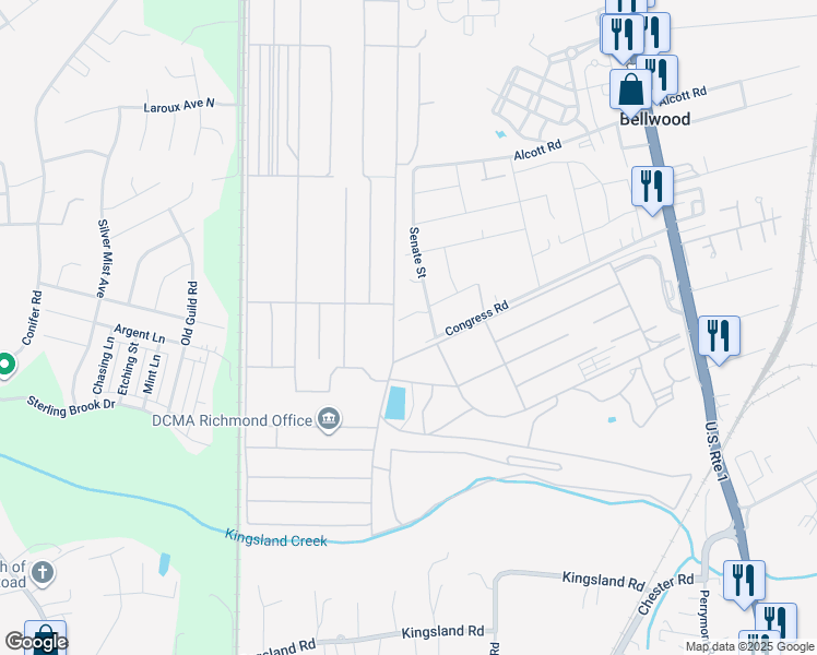 map of restaurants, bars, coffee shops, grocery stores, and more near 3113 Botone Avenue in Richmond