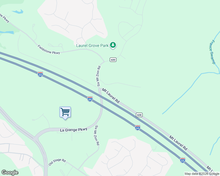 map of restaurants, bars, coffee shops, grocery stores, and more near 9100 State Route 600 in Toano